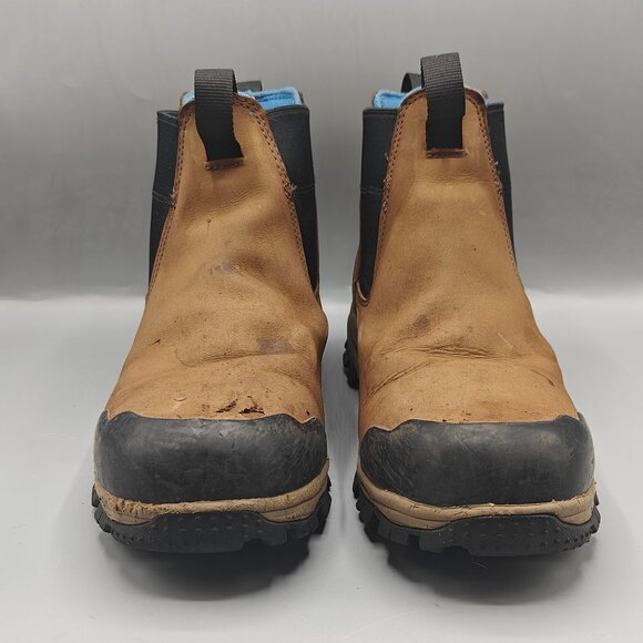 Georgia Boot Blue Collar Chelsea 6" Waterproof Work Boot Tan Slip On - Picture 2 of 12